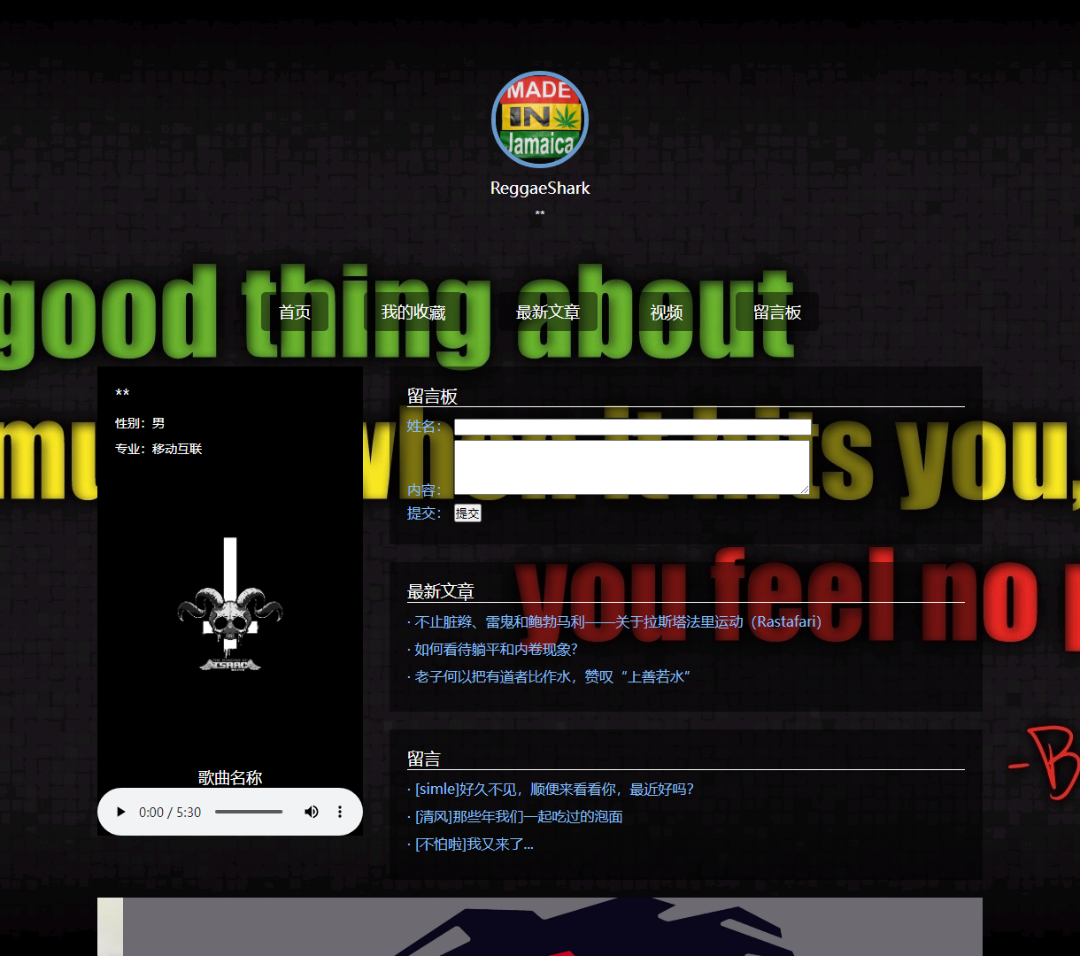 个人主页展示 - 展现个性与创造力的分享平台