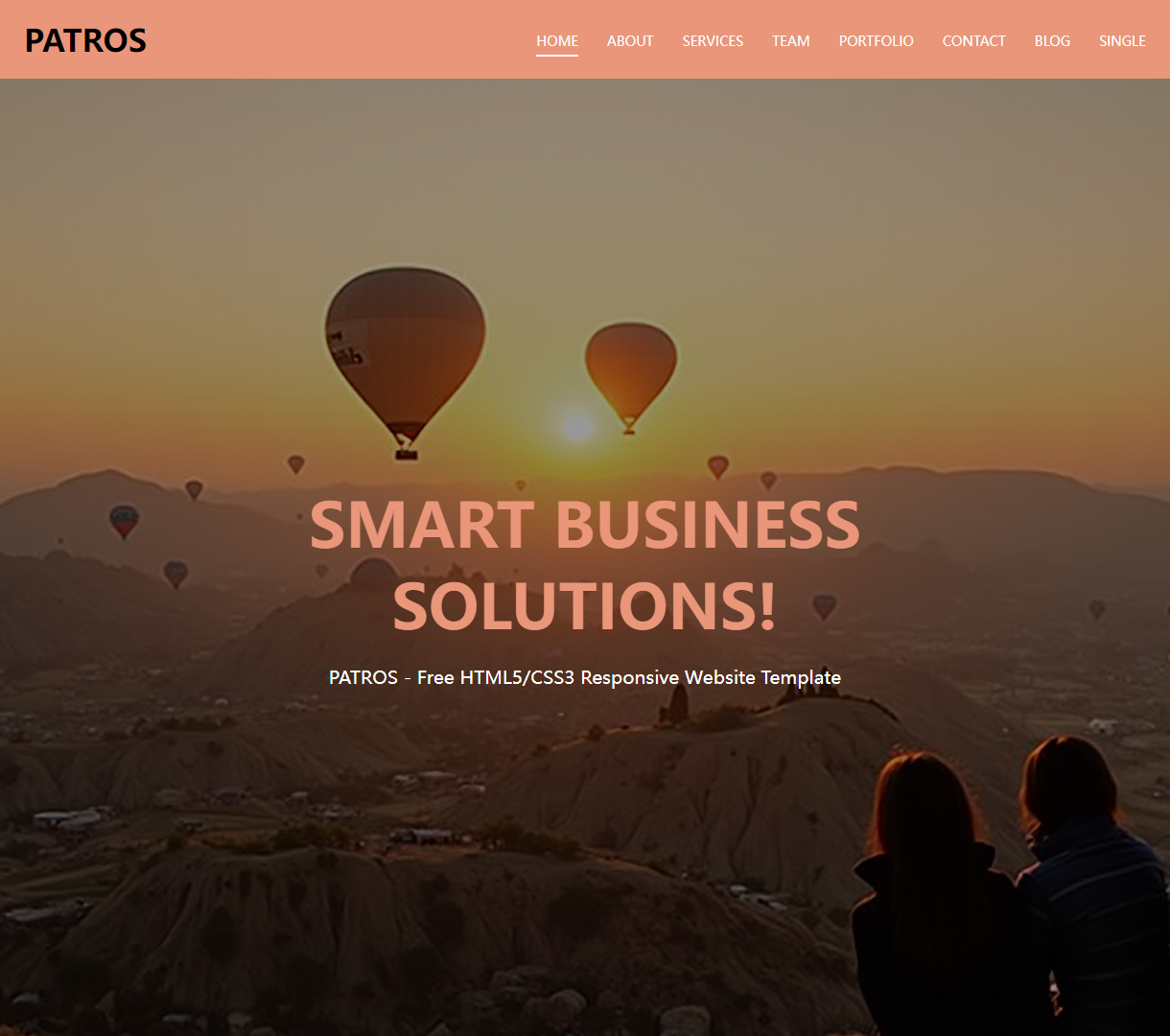 PATROS - 现代化商业解决方案展示网站模板 - 包含响应式设计与多样化服务介绍